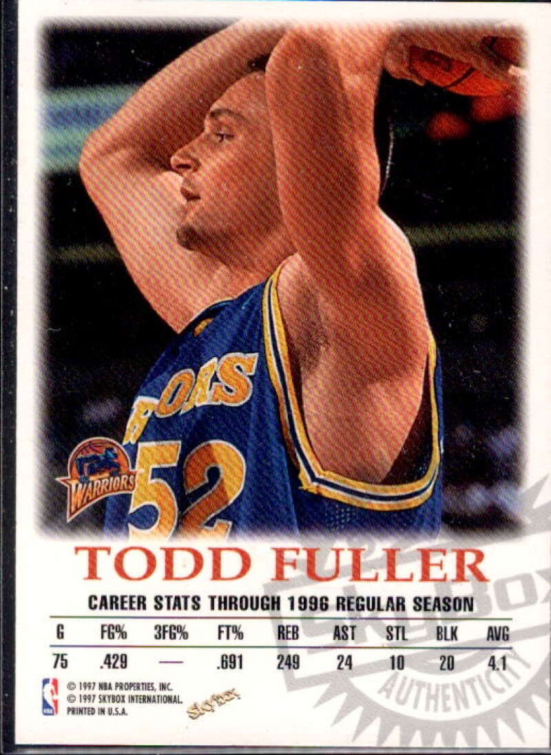 Todd Fuller Card 1997-98 SkyBox Premium Autographics #40  Image 2