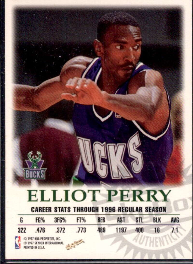 Elliot Perry Card 1997-98 SkyBox Premium Autographics #82  Image 2