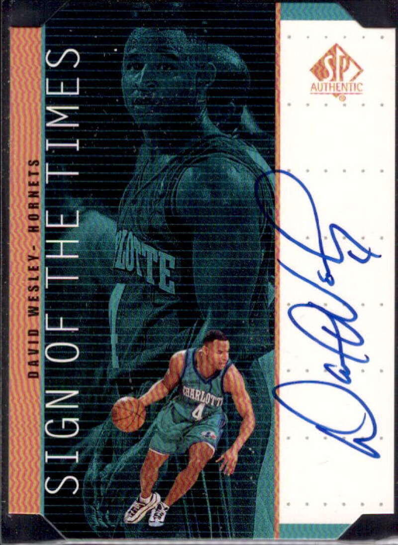 David Wesley Card 1998-99 SP Authentic Sign of the Times Bronze #DV  Image 1