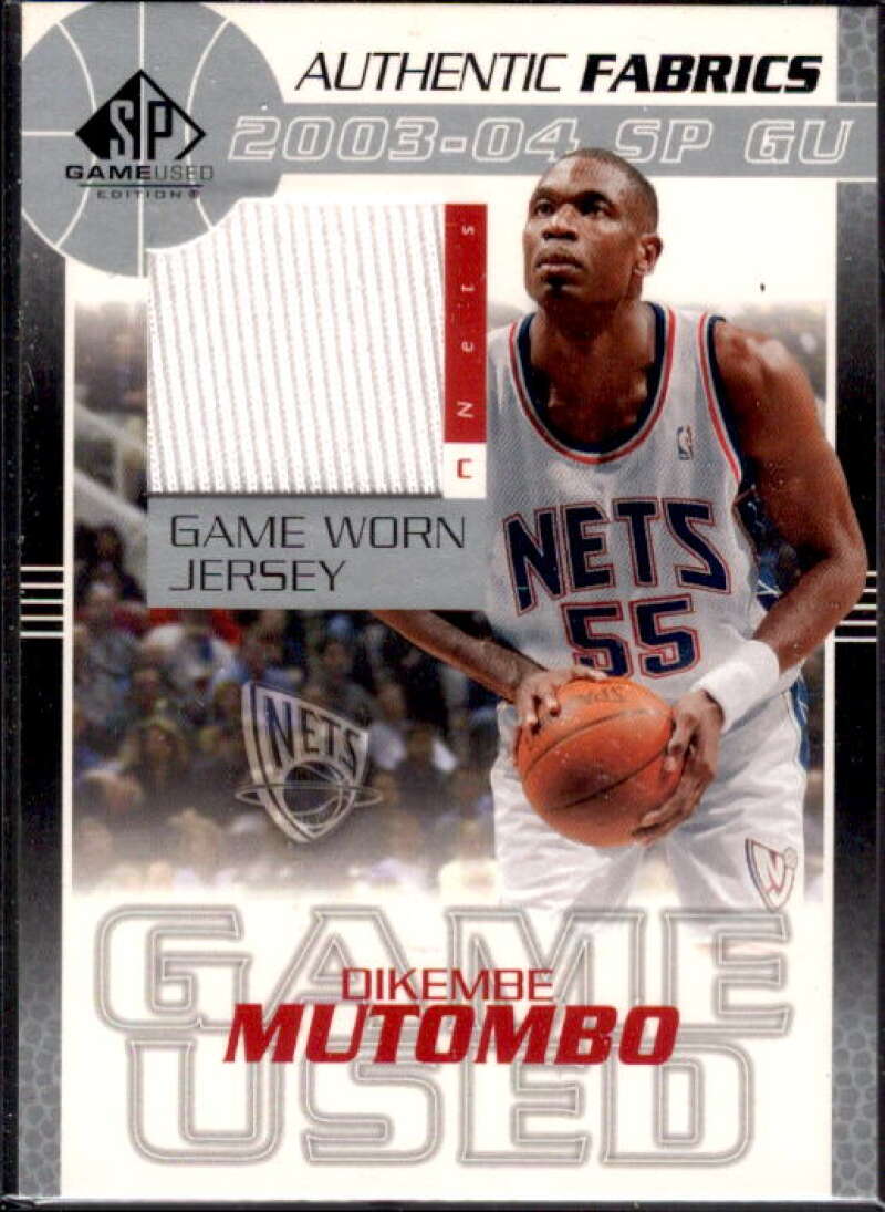 Dikembe Mutombo Card 2003-04 SP Game Used Authentic Fabrics #DMJ  Image 1