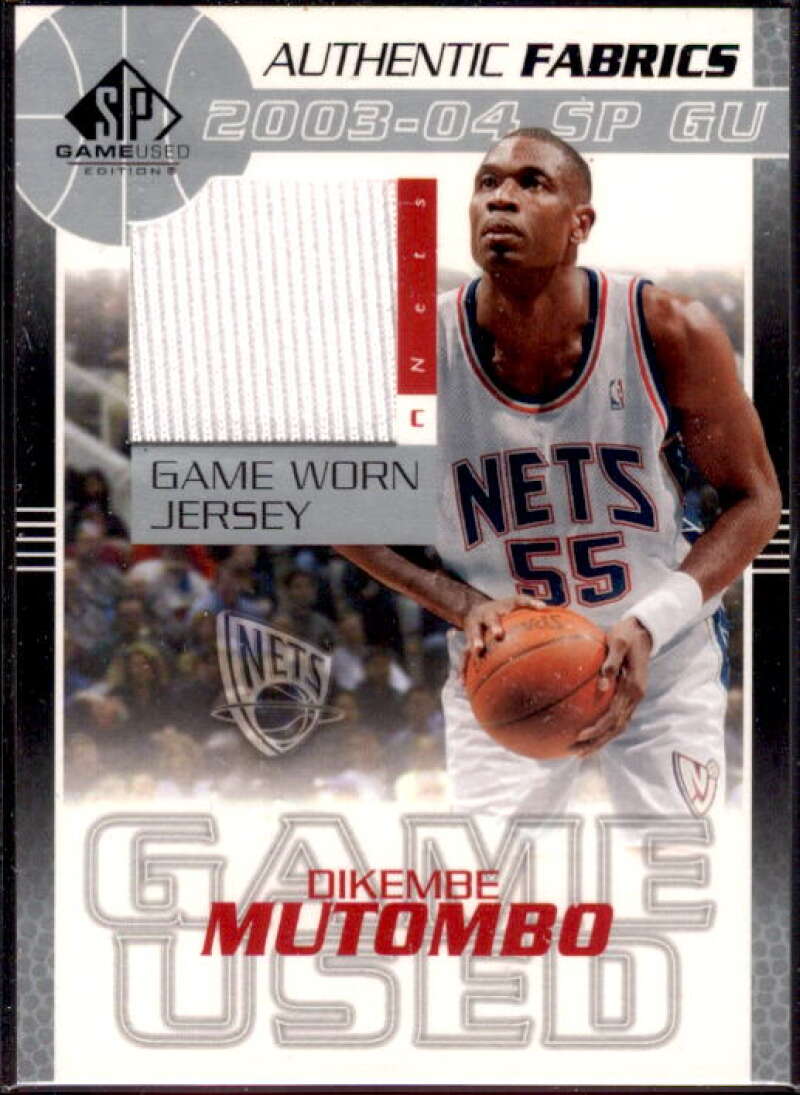 Dikembe Mutombo Card 2003-04 SP Game Used Authentic Fabrics #DMJ  Image 1