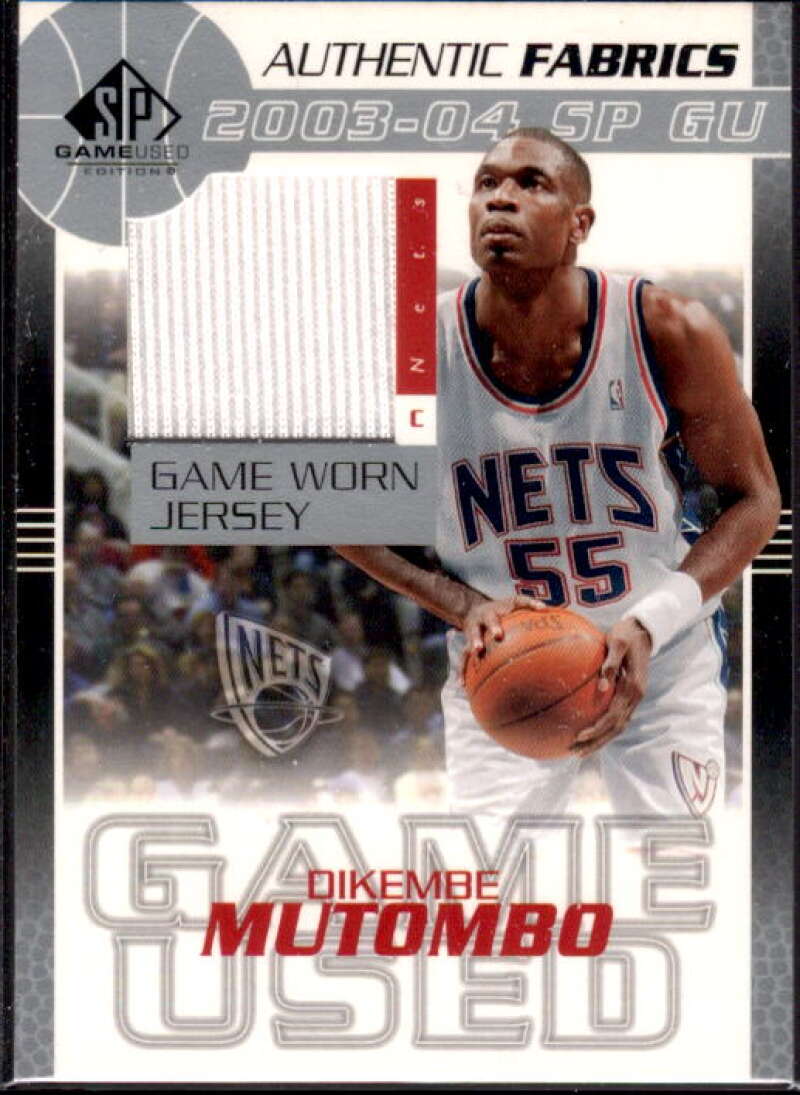 Dikembe Mutombo Card 2003-04 SP Game Used Authentic Fabrics #DMJ  Image 1