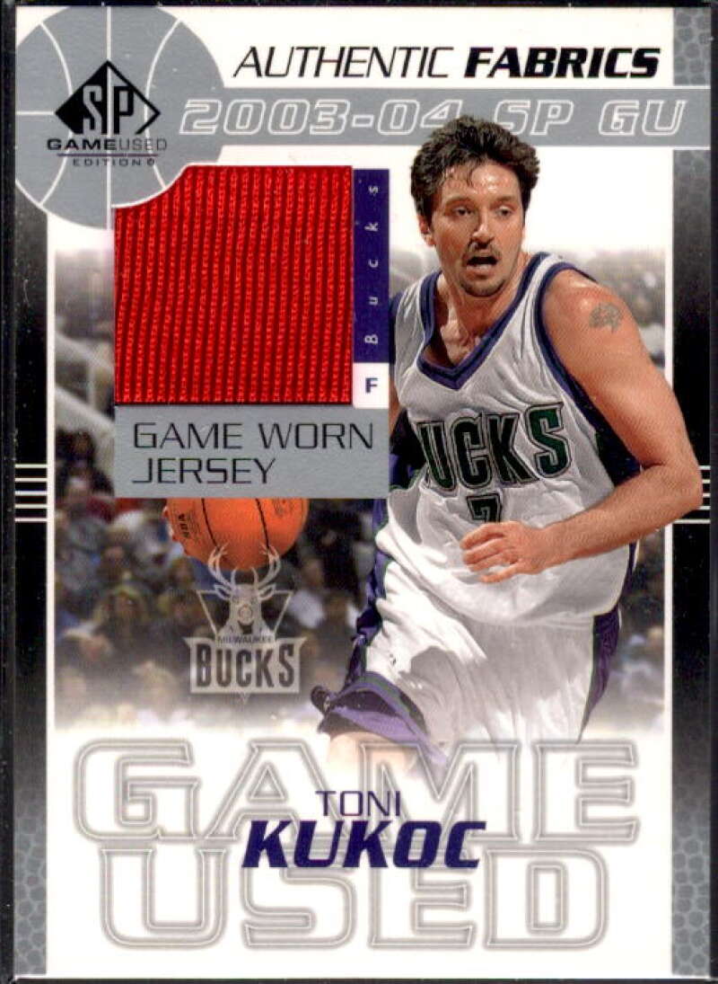 Toni Kukoc Card 2003-04 SP Game Used Authentic Fabrics #TKJ  Image 1