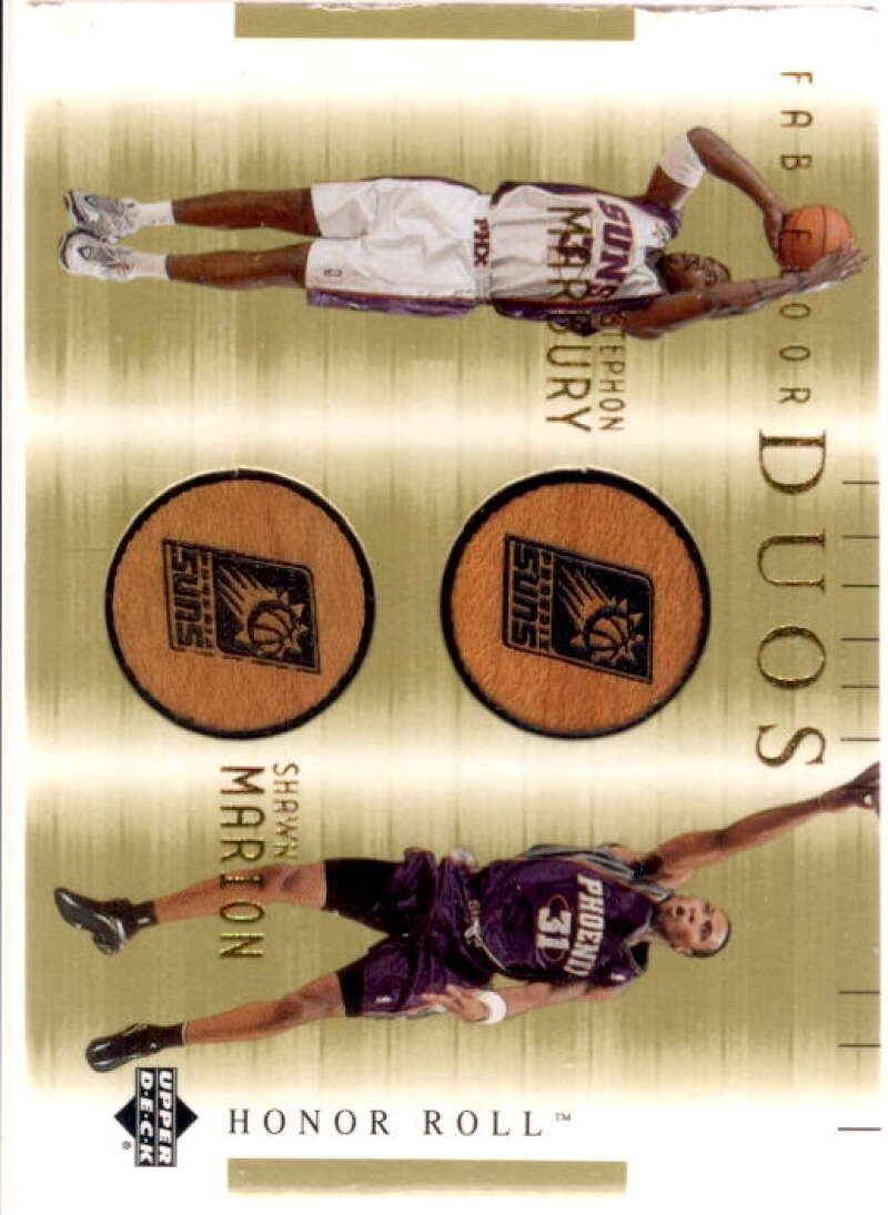 Stephon Marbury/Shawn Marion 2001-02 Upper Deck Honor Roll Fab Floor Duos #8  Image 1