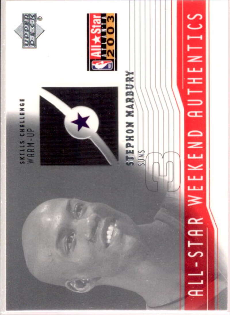 Stephon Marbury Card 2003-04 Upper Deck All-Star Weekend Authentics #ASSM  Image 1