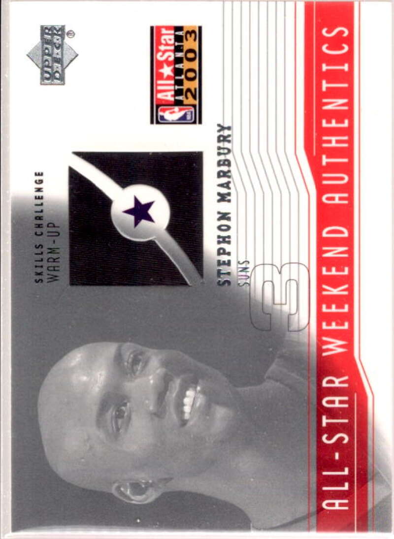 Stephon Marbury Card 2003-04 Upper Deck All-Star Weekend Authentics #ASSM  Image 1