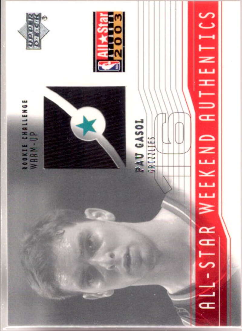 Pau Gasol Card 2003-04 Upper Deck All-Star Weekend Authentics #ASPG  Image 1