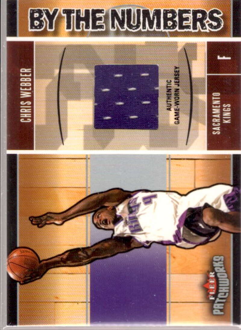 Chris Webber Card 2003-04 Fleer Patchworks By The Numbers Jerseys #CW  Image 1