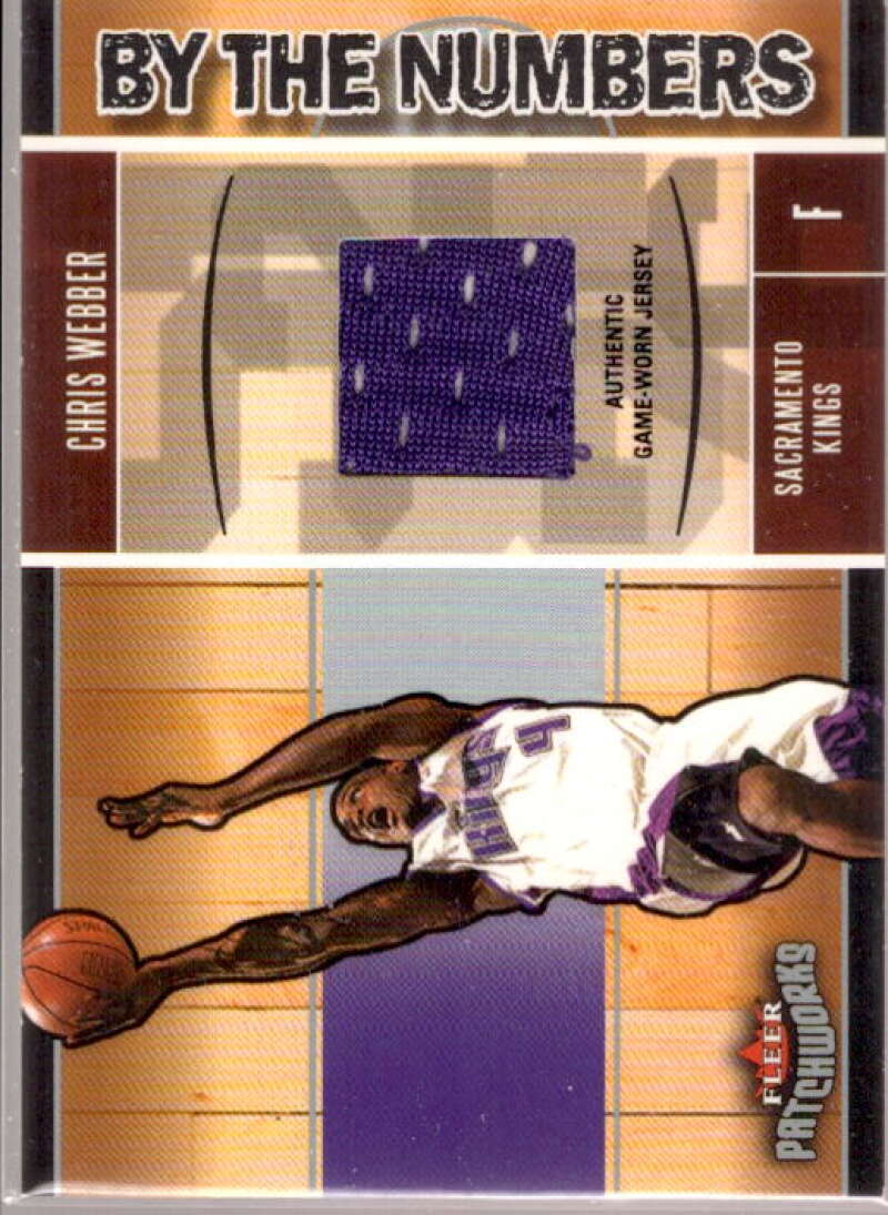 Chris Webber Card 2003-04 Fleer Patchworks By The Numbers Jerseys #CW  Image 1