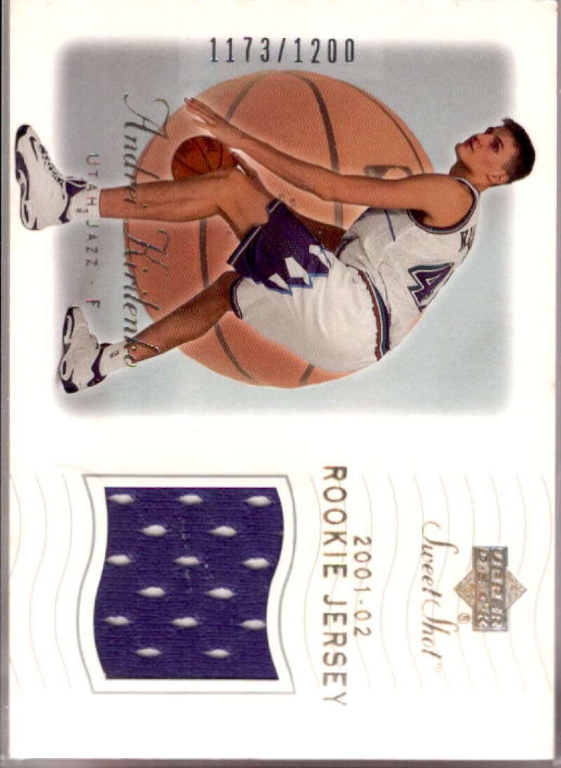 Andrei Kirilenko Card 2001-02 Sweet Shot Rookie Memorabilia #108  Image 1