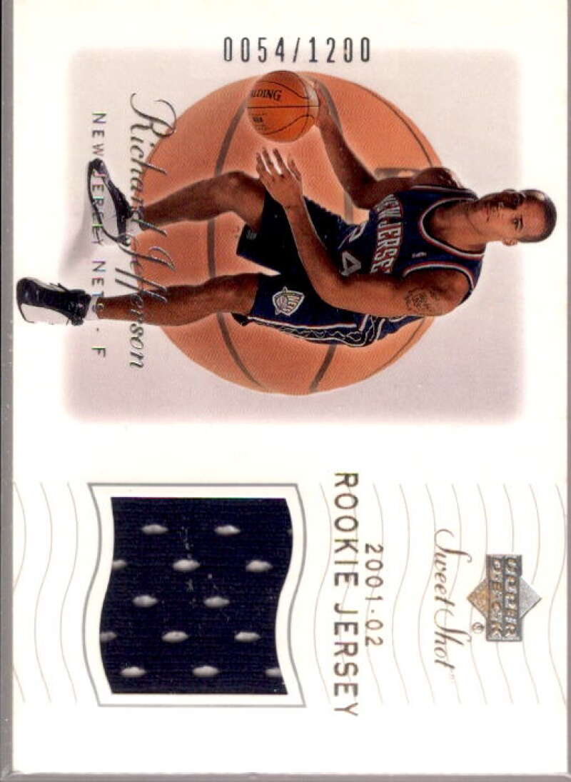 Richard Jefferson Card 2001-02 Sweet Shot Rookie Memorabilia #100  Image 1