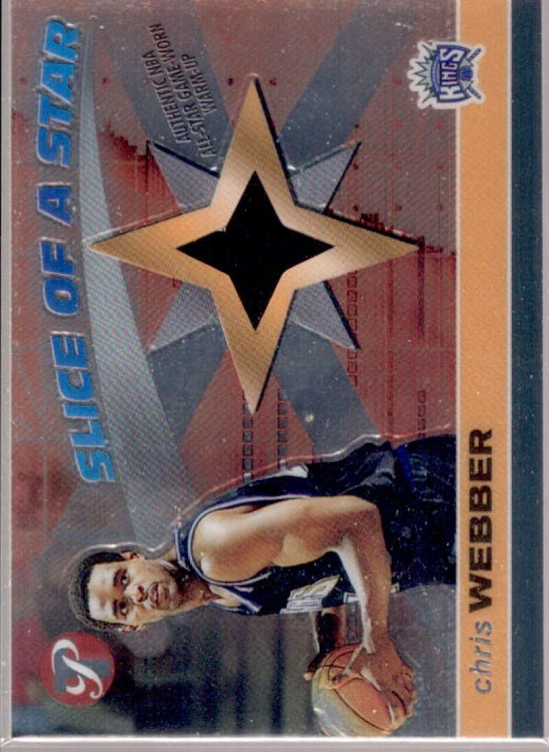 Chris Webber Card 2001-02 Topps Pristine Slice of a Star #SCW  Image 1