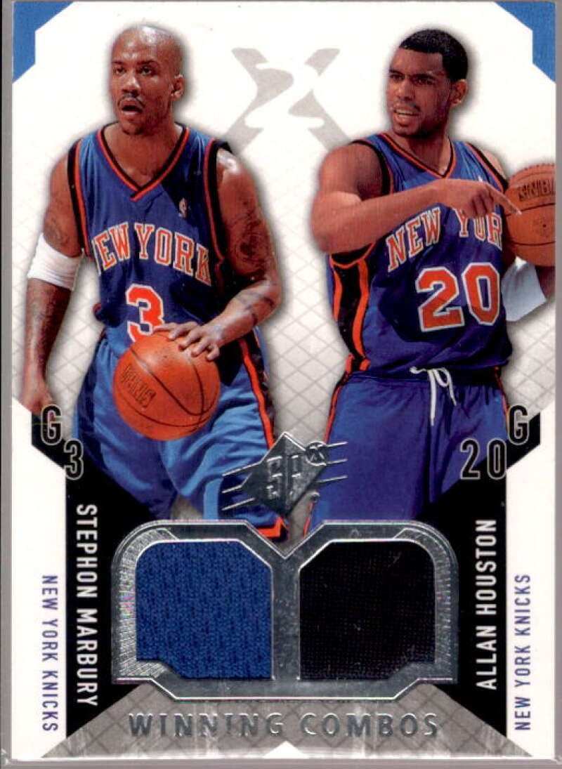 Stephon Marbury/Allan Houston Card 2004-05 SPx Winning Materials Combos #MH  Image 1