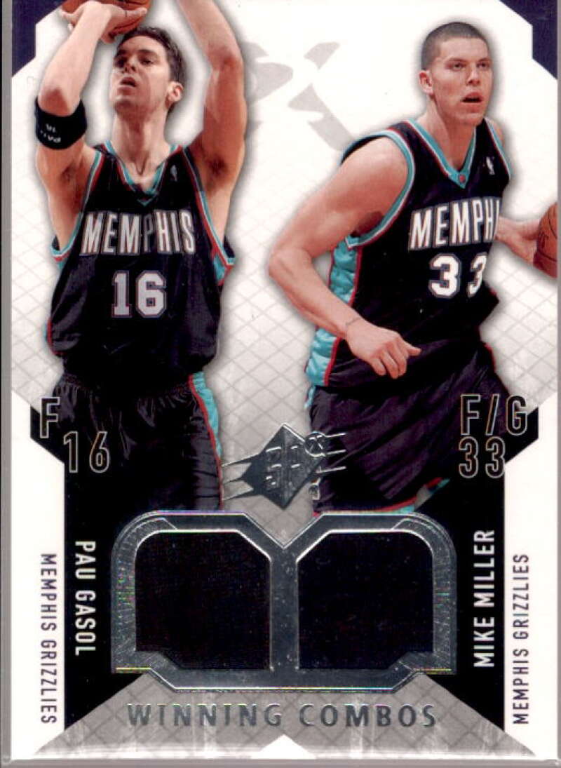 Pau Gasol/Mike Miller Card 2004-05 SPx Winning Materials Combos #PM  Image 1