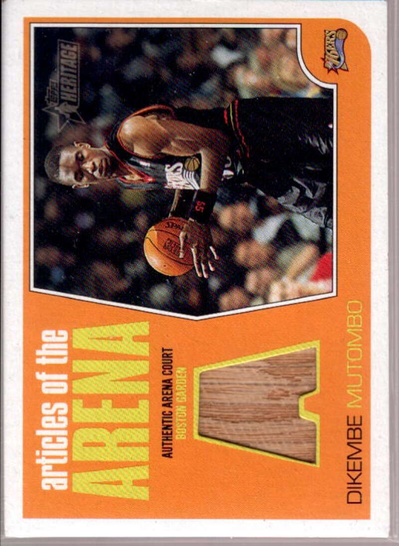 Dikembe Mutombo Card 2001-02 Topps Heritage Articles of the Arena Relics #19  Image 1