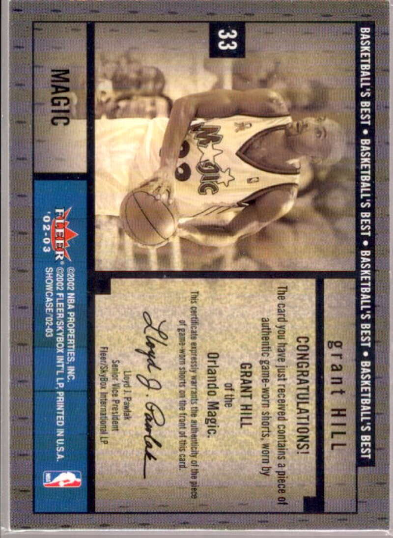 Grant Hill Short 2002-03 Fleer Showcase Basketball's Best Memorabilia #BBM16  Image 2