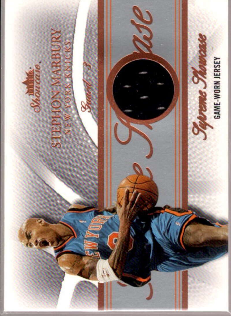 Stephon Marbury Card 2004-05 Fleer Showcase Supreme Showcase Jerseys #SM  Image 1