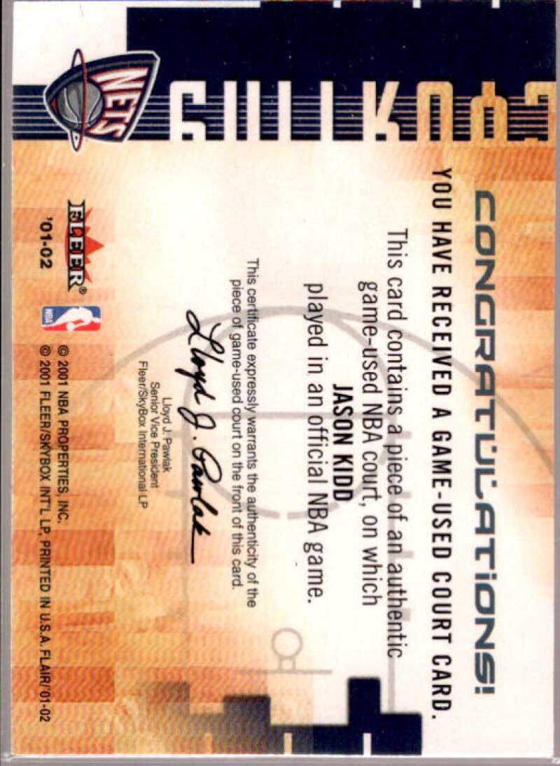Jason Kidd Card 2001-02 Flair Courting Greatness #19  Image 2