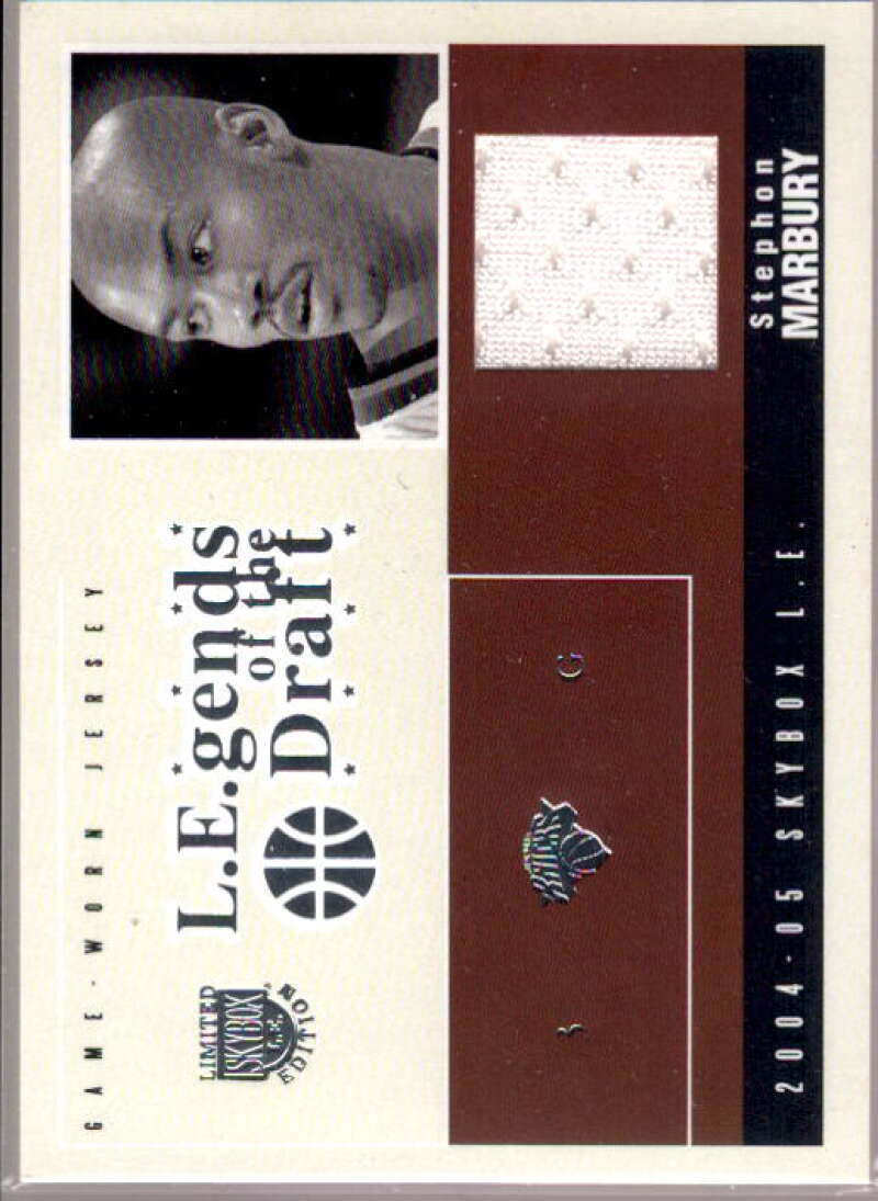 Stephon Marbury Card 2004-05 SkyBox LE Legends of the Draft Jerseys Year #SM  Image 1