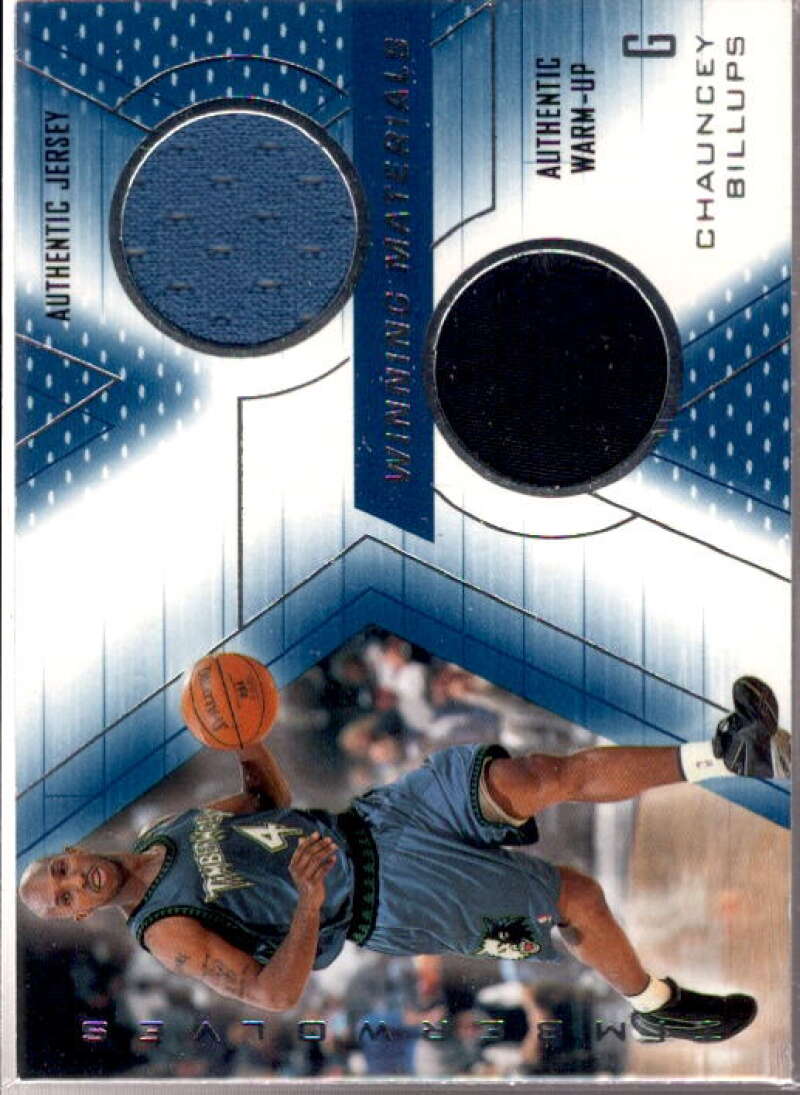 Chauncey Billups JSY/WU Card 2001-02 SPx Winning Materials #CB  Image 1