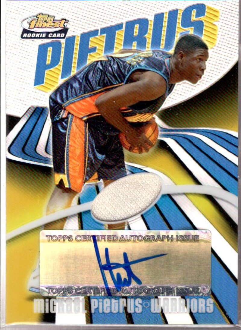 Mickael Pietrus JSY AU Card 2003-04 Finest Refractors #164  Image 1