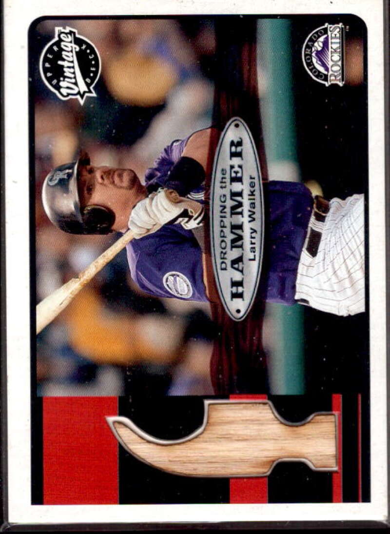 Larry Walker Card 2003 UpperDeck Vintage Dropping the Hammer #LW  Image 1