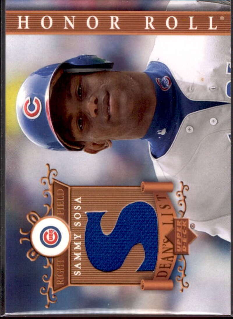 Sammy Sosa Card 2003 UpperDeck Honor Roll Dean's List Jerseys #SS  Image 1