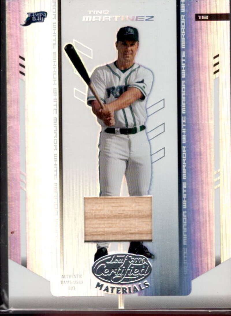 Tino Martinez Card 2004 Leaf Certified Materials Mirror Bat White #199  Image 1