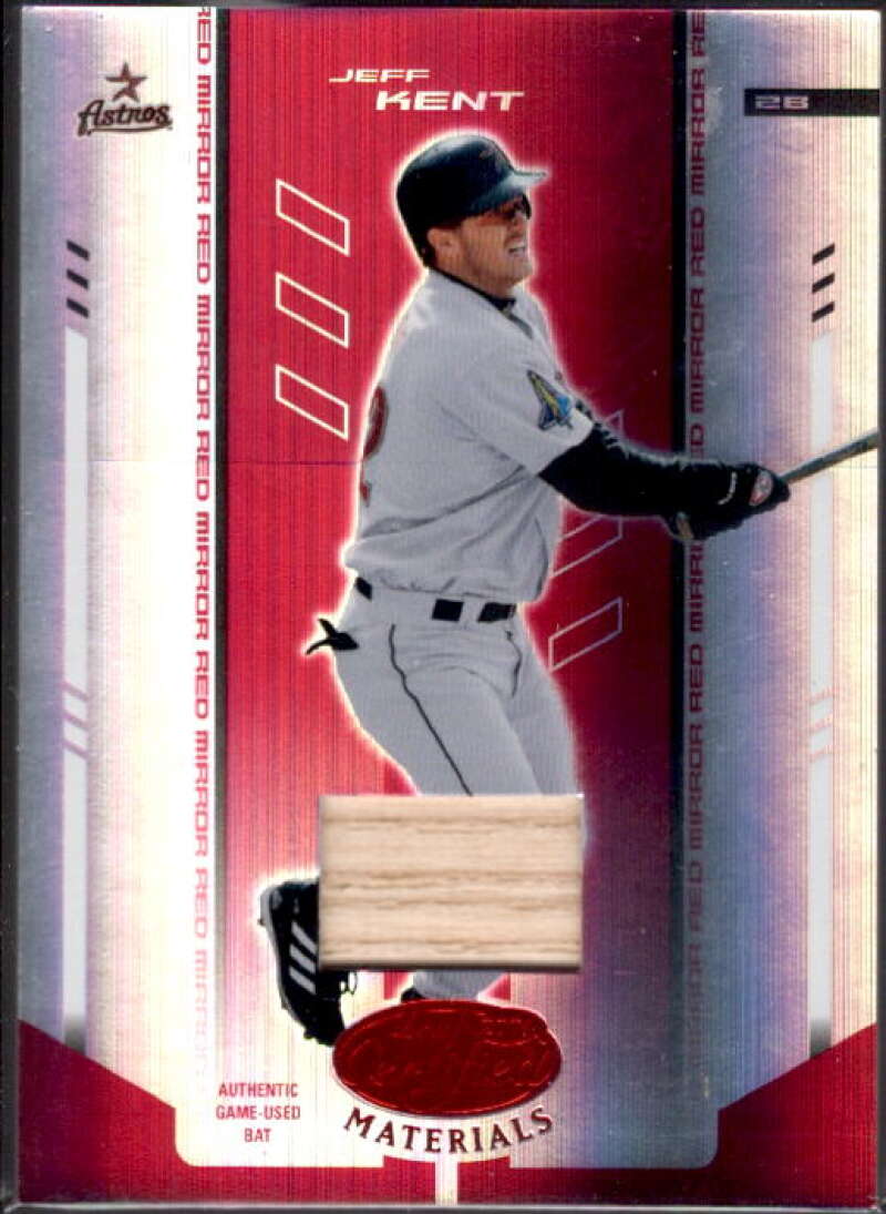 Jeff Kent Card 2004 Leaf Certified Materials Mirror Bat Red #93  Image 1