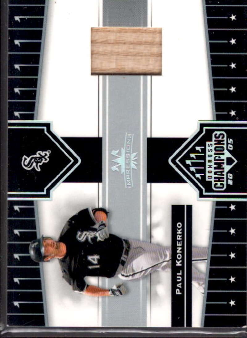 Paul Konerko Bat Card 2005 Donruss Champions Impressions Material #77  Image 1