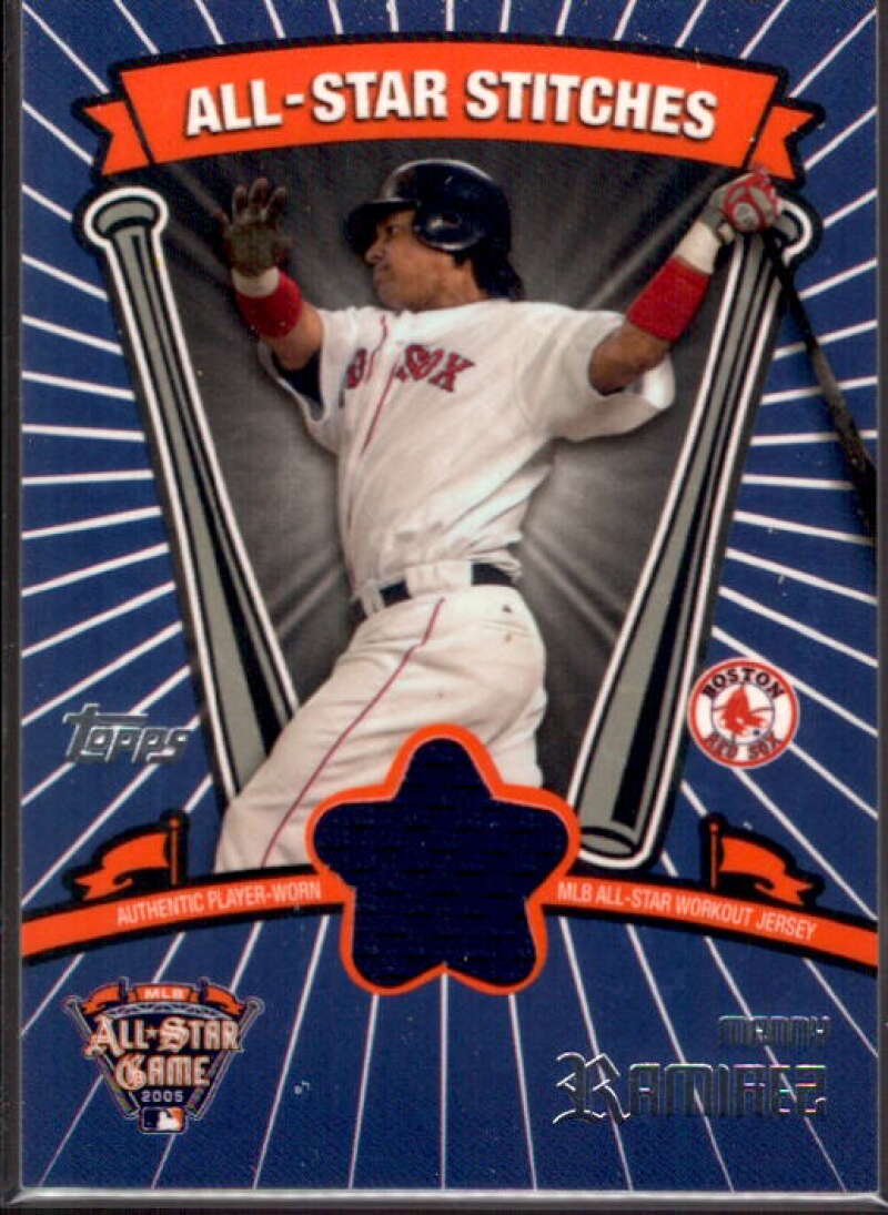 Manny Ramirez Card 2005 Topps Update All-Star Stitches #MR  Image 1
