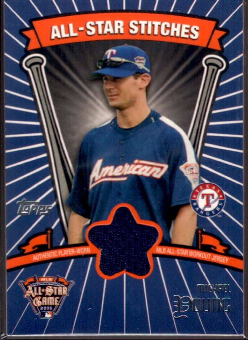 Michael Young Card 2005 Topps Update All-Star Stitches #MY  Image 1