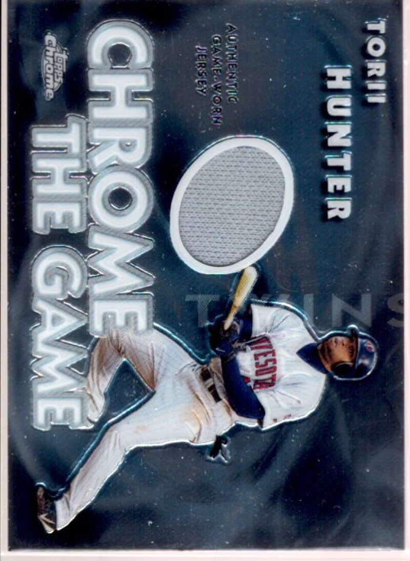 Torii Hunter Jsy Card 2005 Topps Chrome the Game Relics #TH  Image 1