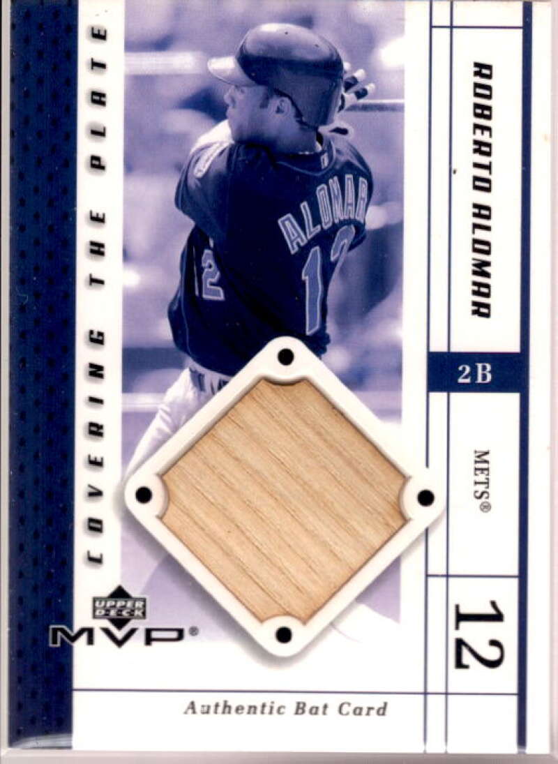 Roberto Alomar Card 2003 UpperDeck MVP Covering the Plate Game Bat #RA  Image 1