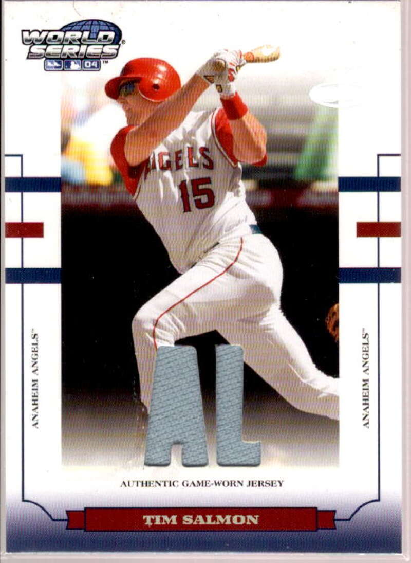 Tim Salmon Jsy Card 2004 Donruss World Series Material Fabric AL/NL #4  Image 1