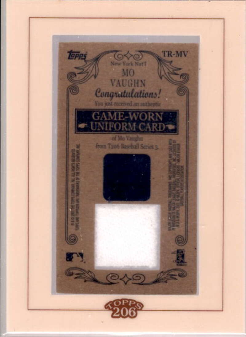 Mo Vaughn Uni Card 2002 Topps 206 Relics #MV3  Image 2