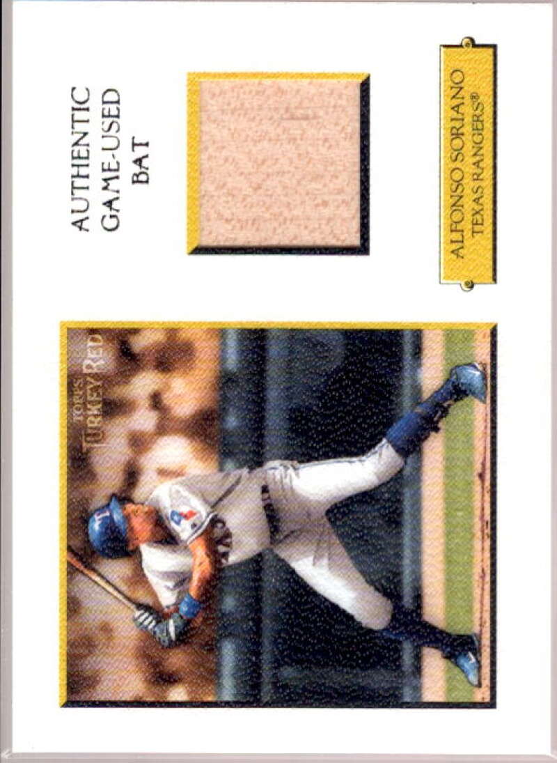 Alfonso Soriano Bat Card 2005 Topps Turkey Red Relics White #AS  Image 1