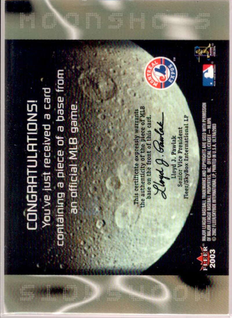 Vladimir Guerrero Base Card 2003 Ultra Moonshots Memorabilia #CG  Image 2
