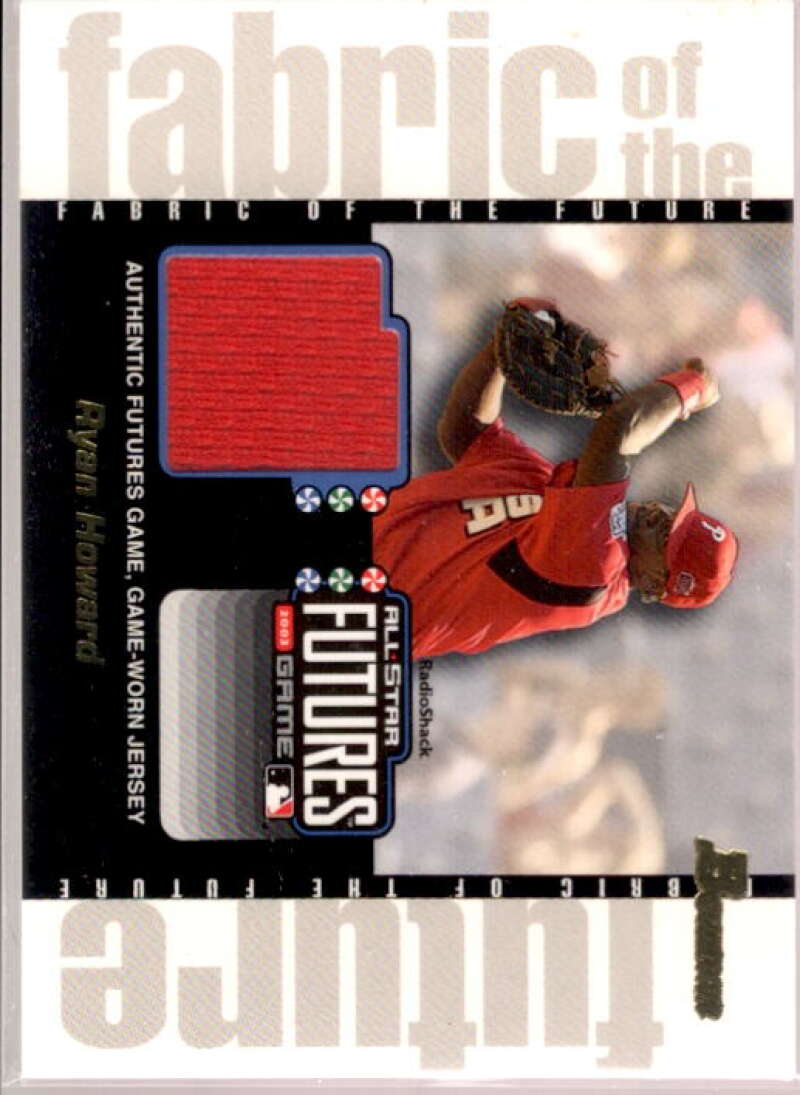 Ryan Howard Card 2003 Bowman Draft Fabric of the Future Jersey Relics #RJH  Image 1