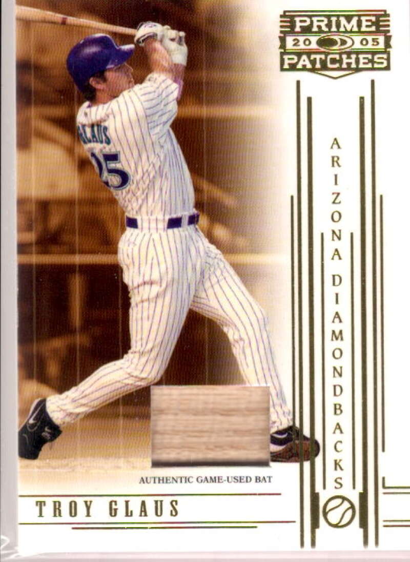 Troy Glaus Card 2005 Prime Patches Materials Bat #6  Image 1