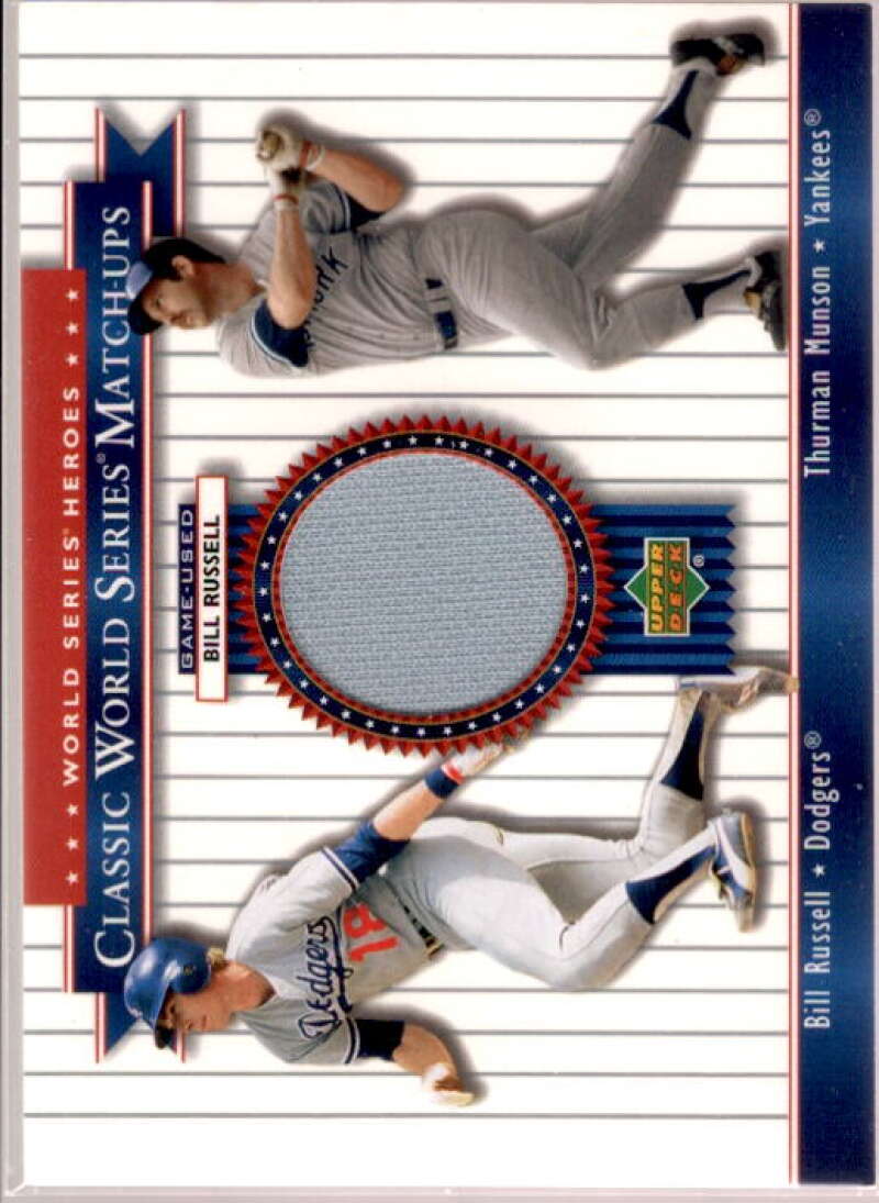 B.Russell Jsy/Munson 2002 UpperDeck World Series Heroe Classic Match-Up #MU78a  Image 1