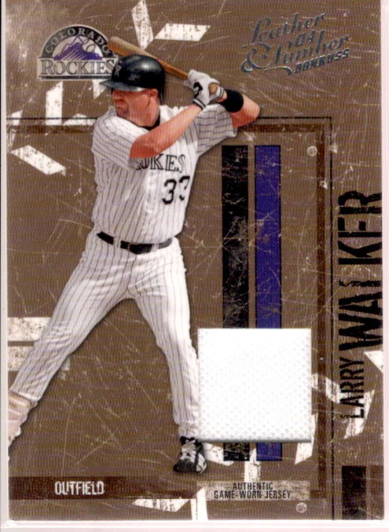 Larry Walker Card 2004 Leather and Lumber Materials Jersey #47  Image 1