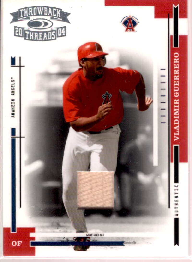 Vladimir Guerrero Bat Card 2004 Throwback Threads Material #7  Image 1