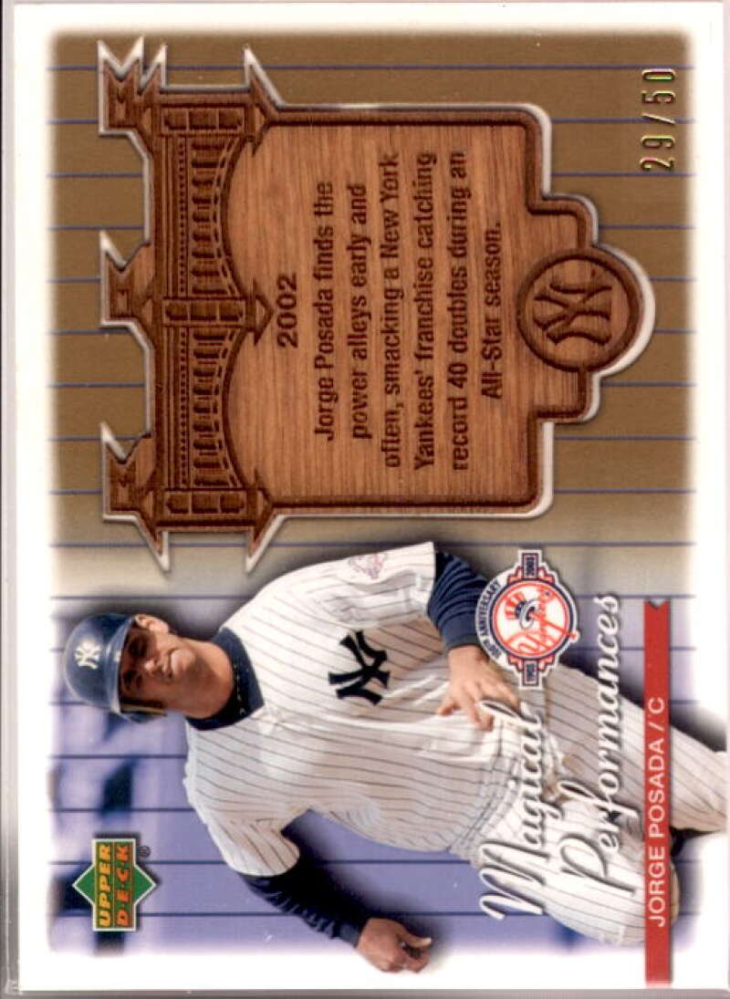 Jorge Posada 40 Doubles Card 2004 UpperDeck Magical Performances Gold #34  Image 1