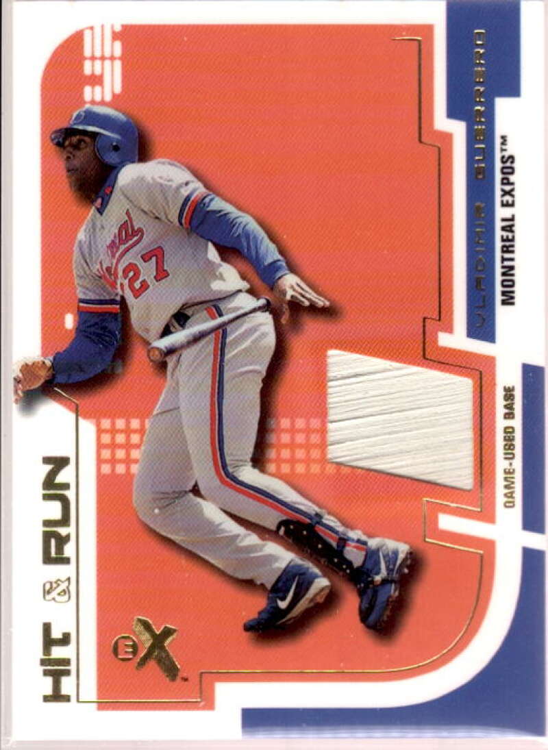 Vladimir Guerrero Card 2002 E-X Hit and Run Game Base #6  Image 1