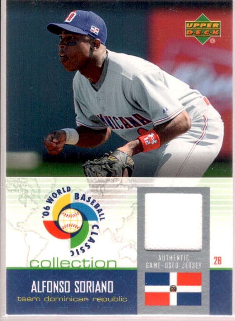 Alfonso Soriano Card 2006 UpperDeck WBC Collection Jersey #AS –