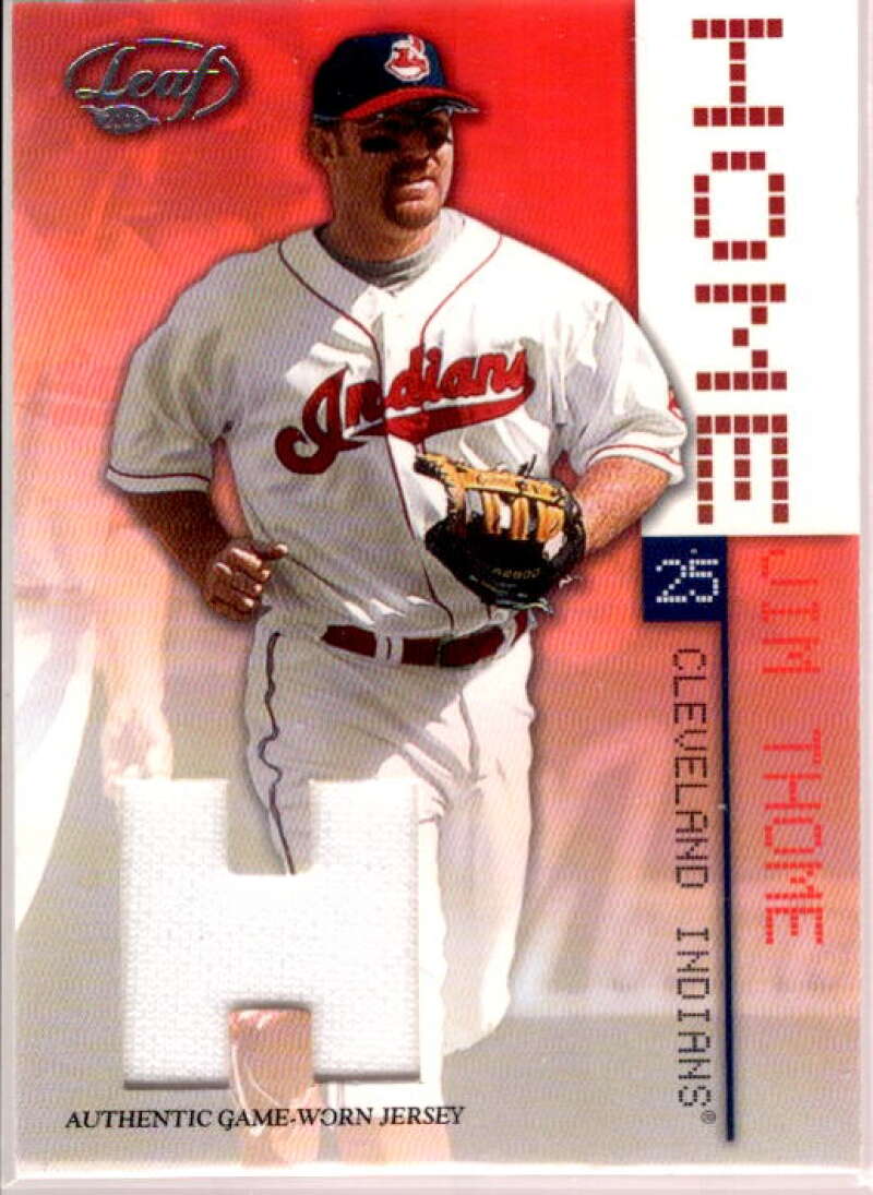 Jim Thome H Card 2003 Leaf Home/Away Materials #4H  Image 1