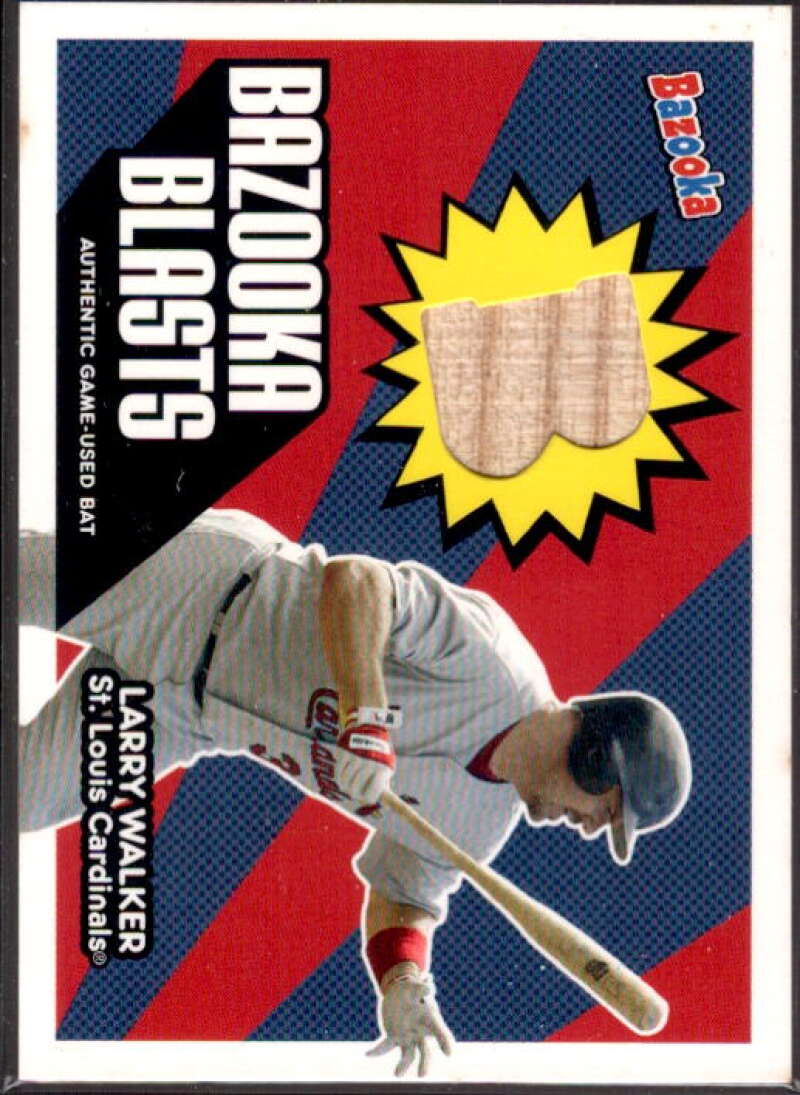 Larry Walker Card 2005 Bazooka Blasts Bat Relics #LW  Image 1