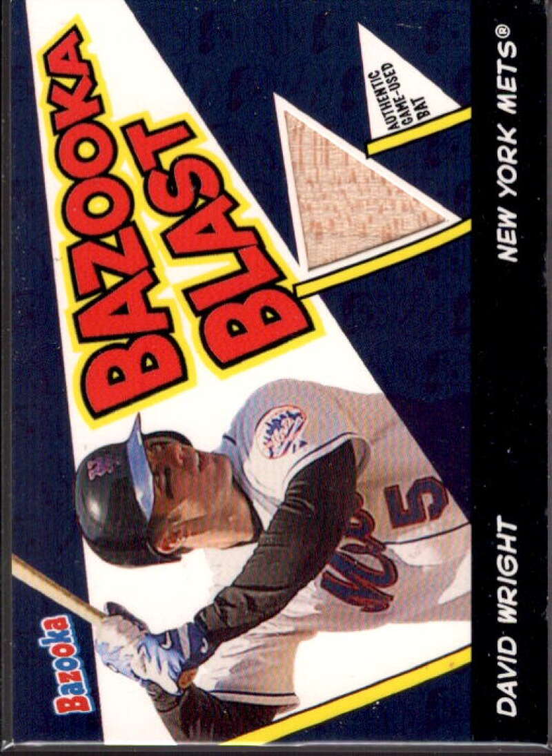 David Wright Card 2006 Bazooka Blasts Bat Relics #DW  Image 1