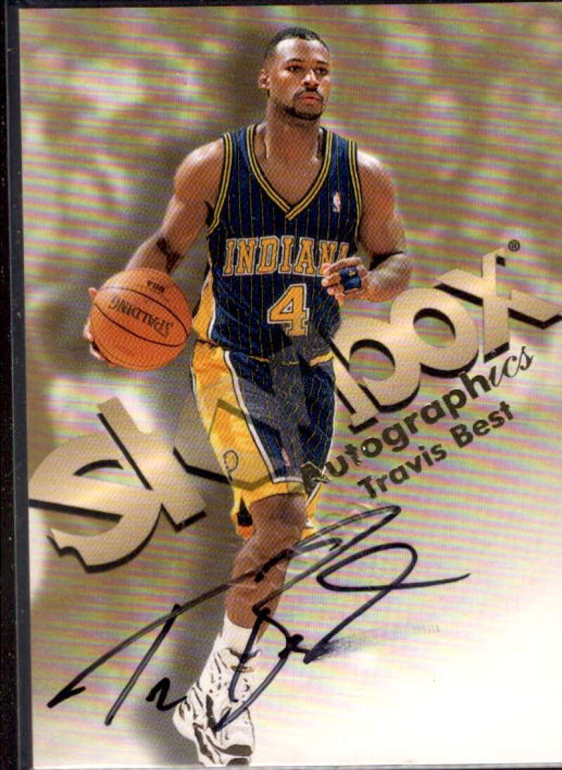 Travis Best Card 1998-99 SkyBox Premium Autographics #13  Image 1